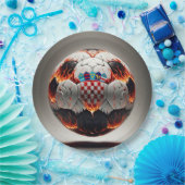 Fiery Kroan Soccer Ball Pappteller (Party)