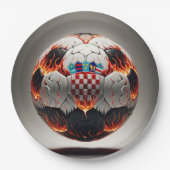 Fiery Kroan Soccer Ball Pappteller (Vorderseite)
