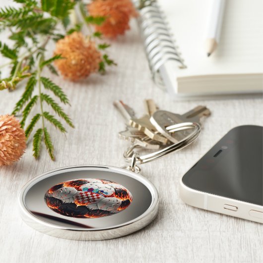 Fiery Kroan Soccer Ball Schlüsselanhänger (Seite)