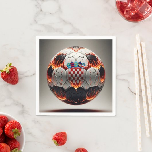 Fiery Kroan Soccer Ball Serviette (Beispiel)