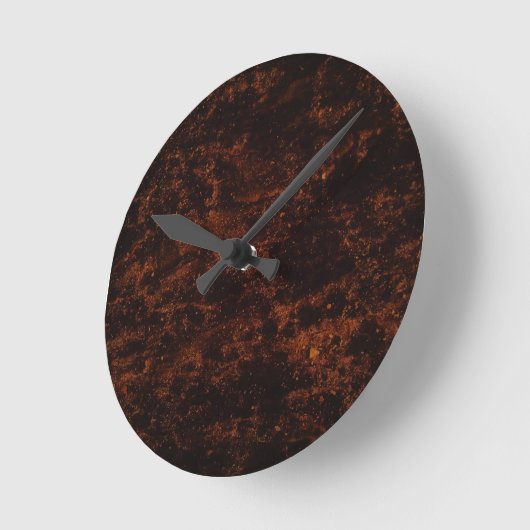 Fiery Lava Runde Wanduhr (Winkel)