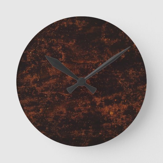 Fiery Lava Runde Wanduhr (Vorderseite)