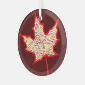 Fiery Leaf Ornament Aus Glas (Vorderseite links)