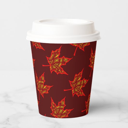 Fiery Leaf Paper Cup Pappbecher (Vorderseite)