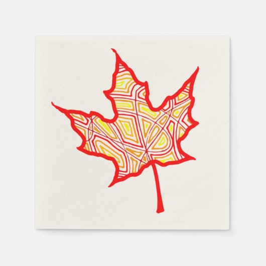 Fiery Leaf Serviette (Vorderseite)
