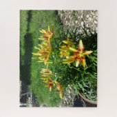 Fiery Lily Blume Puzzle (Vertikal)
