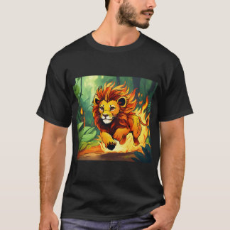 "Fiery Lion T - Shirt - Entfesseln Sie Ihre innere