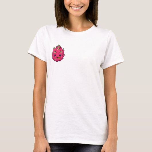 Fiery Little Dragon Fruit Character T-Shirt (Vorderseite)