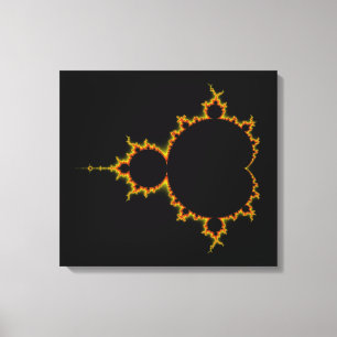 Fiery Mandelbrot Set Wrapped Canvas Leinwanddruck