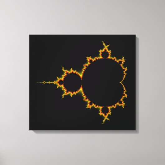 Fiery Mandelbrot Set Wrapped Canvas Leinwanddruck (Vorderseite)