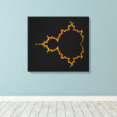 Fiery Mandelbrot Set Wrapped Canvas Leinwanddruck (Insitu (Holzboden))