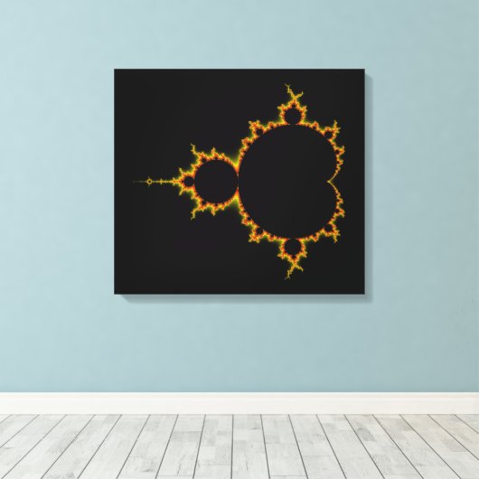 Fiery Mandelbrot Set Wrapped Canvas Leinwanddruck (Insitu (Holzboden))