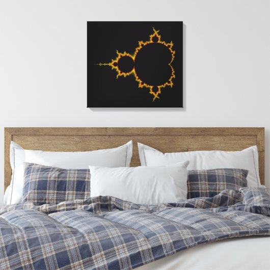 Fiery Mandelbrot Set Wrapped Canvas Leinwanddruck (Insitu (Schlafzimmer))
