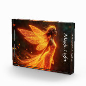 Fiery Märchen Rot-Leuchtflügel niedlicher Zauberne Fotoblock (Rechts)