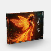 Fiery Märchen Rot-Leuchtflügel niedlicher Zauberne Fotoblock (Links)