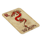 Fiery Metal-Look Tribal Dragon 3 Asian Art Magnet (Rechte Seite)