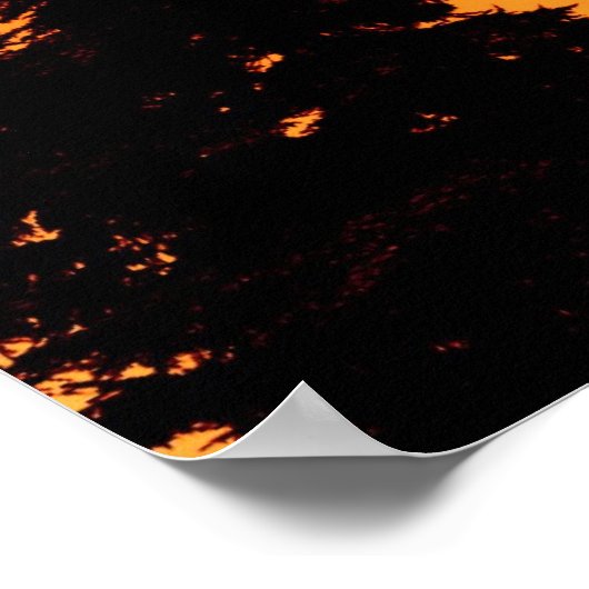 Fiery Mountain Scene Poster (Ecke)