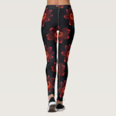 Fiery Neon Blossom Leggings (Rückseite)