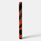 Fiery Orange & Black Tiger Strips Handy Case (Rückseite / Links)