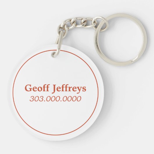 Fiery Orange Blue Phoenix Bird Schlüsselanhänger (Rückseite)