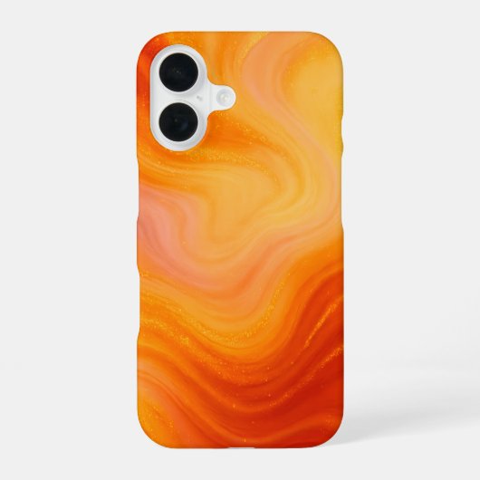 Fiery Orange Gold Marble iPhone / iPad Gehäuse 16 Hülle (Rückseite)