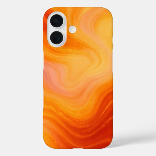 Fiery Orange Gold Marble iPhone / iPad Gehäuse Case-Mate iPhone Hülle (Rückseite)