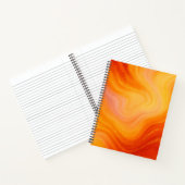 Fiery Orange Gold Marble Notebook Notizblock (Innenseite)