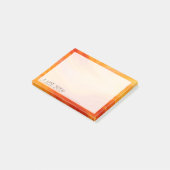 Fiery Orange Gold Marble Postit Notes Post-it Klebezettel (angewinkelt)