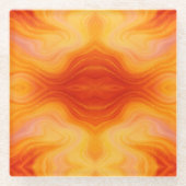 Fiery Orange Gold Marble Untersetzer Set | elegant (Vorderseite)