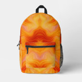 Fiery Orange Marble Swirl Pattern Backpack Bedruckter Rucksack (Vorderseite)