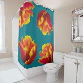 Fiery Orange Parrot Tulips Duschvorhang (Beispiel)