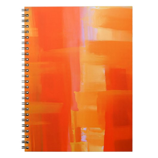 Fiery Orange Red Abstrakt Energy Notebook Notizblock (Vorderseite)
