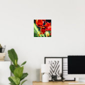 Fiery Orange Taglilie Blume Nah Up Poster (Heimbüro)