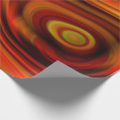 Fiery Orange und Gelb Wirbles Muster Geschenkpapier (Ecke)