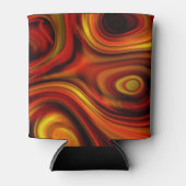 Fiery Orange und Yellow Pattern Dosenkühler (Vorderseite)
