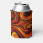 Fiery Orange und Yellow Pattern Dosenkühler (Kanne Rückseite)