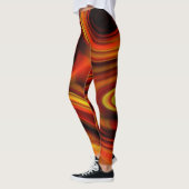 Fiery Orange und Yellow Pattern Leggings (Links)
