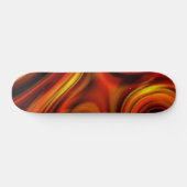 Fiery Orange und Yellow Pattern Skateboard (Horizontal)