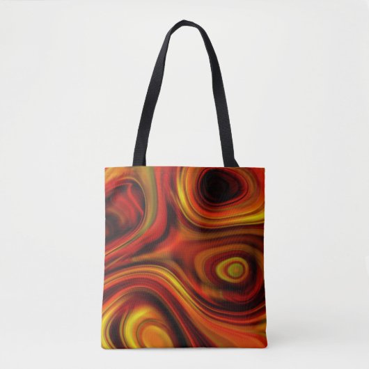 Fiery Orange und Yellow Pattern Tasche (Vorderseite)