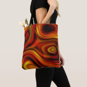 Fiery Orange und Yellow Pattern Tasche (Von Nahem)