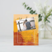 Fiery Orange Watercolor Abstrakt Sunset Wedding (Stehend Vorderseite)