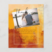 Fiery Orange Watercolor Abstrakt Sunset Wedding (Vorderseite)
