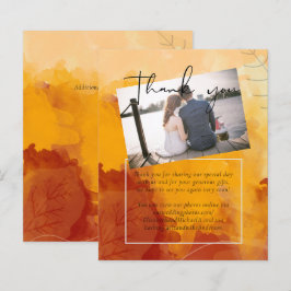 Fiery Orange Watercolor Abstrakt Sunset Wedding