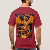 Fiery Ouroboros Dragon T - Shirt (Rückseite)