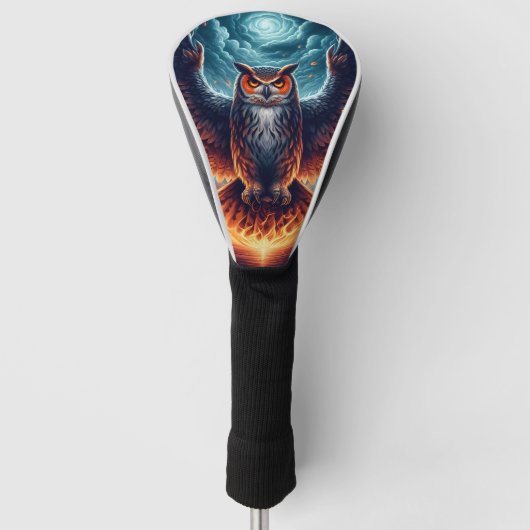 Fiery Owl Phoenix Ascension Golf Headcover (Vorderseite)