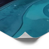 Fiery Path - Lebhafte Abstrakte Sonnenuntergangsla Poster (Ecke)