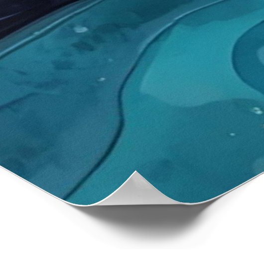 Fiery Path - Lebhafte Abstrakte Sonnenuntergangsla Poster (Ecke)