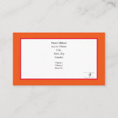 Fiery Pentecost Organpfeifen Organist Visitenkarte (Rückseite)