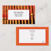 Fiery Pentecost Organpfeifen Organist Visitenkarte (Vorne/Hinten)