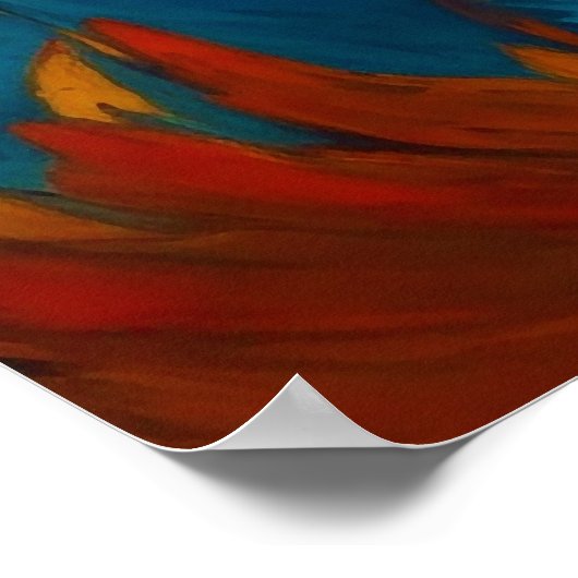 Fiery Phoenix aus den Aschen Poster (Ecke)